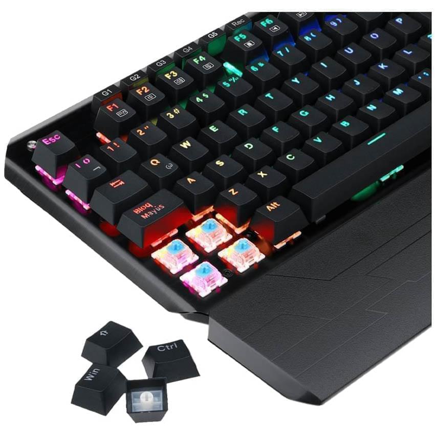 Teclado Mecanico Redragon Indrash Rgb Negro Switch Red